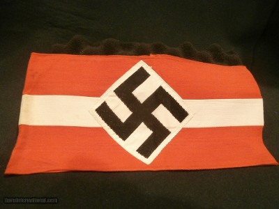 WWII WW2 NAZI HITLER YOUTH ARMBAND WWII NAZI HJ ARMBAND NAZI HITLER YOUTH ARMBAND WWII GERMAN ARMBAND
WWII 100% ORIGINAL!!