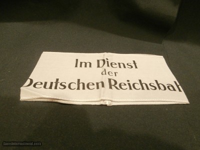 WWII WW2 NAZI REICHSBAHN ARMBAND WWII NAZI ARMBAND NAZI REICHSBAHN ARMBAND EXTREMELY RARE!! 100% ORIGINAL!!