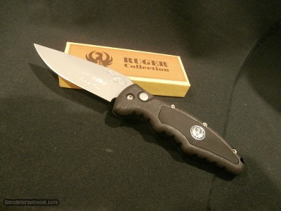 RUGER ALL-WEATHER AUTO KNIFE
1ST PRODUCTION
ENGRAVED
RUGER PARAGON ATK-08 AUTOMATIC KNIFE
EXTREMELY RARE!!!
NIB!!