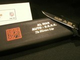 AL MAR AUTO-SERE 1ST PRODUCTION
BLACK & GOLD BLADE
AUTOMATIC SERE KNIFE
PRESENTATION CASE
BRAND NEW!! - 2 of 6