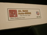 AL MAR AUTO-SERE 1ST PRODUCTION
BLACK & GOLD BLADE
AUTOMATIC SERE KNIFE
PRESENTATION CASE
BRAND NEW!! - 6 of 6