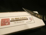 AL MAR AUTO-SERT 1ST PRODUCTION BLACK & GOLD BLADE AUTOMATIC SERE KNIFE PRESENTATION CASE BRAND NEW!! - 5 of 6