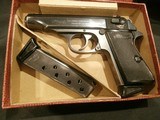 WALTHER PP 7.65mm
.32acp
1966
WEST GERMANY
ALL-MATCHING,
TWO MATCHING MAGAZINES, MATCHING ALIGATOR BOX - 4 of 10