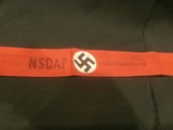 WWII WW2 NAZI NSDAP ARMBAND WWII NAZI PARTY ARMBAND NAZI ARMBAND WWII GERMAN ARMBAND WWII GERMAN NAZI ARMBAND WWII 100% ORIGINAL!! - 2 of 8