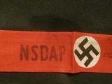 WWII WW2 NAZI NSDAP ARMBAND WWII NAZI PARTY ARMBAND NAZI ARMBAND WWII GERMAN ARMBAND WWII GERMAN NAZI ARMBAND WWII 100% ORIGINAL!! - 3 of 8