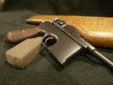 MAUSER C96 BROOMHANDLE by TAKU NAVAL DOCKYARD
7.63mm
RARE 100mm Barrel
MATCHING NUMBERS with MATCHING NUMBERED SHOULDER STOCK - 3 of 12