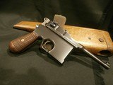 MAUSER C96 BROOMHANDLE by TAKU NAVAL DOCKYARD
7.63mm
RARE 100mm Barrel
MATCHING NUMBERS with MATCHING NUMBERED SHOULDER STOCK - 4 of 12