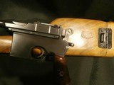 MAUSER C96 BROOMHANDLE by TAKU NAVAL DOCKYARD 7.63mm RARE 140mm Barrel
FLAT-SIDE RECEIVER
LARGE-RING HAMMER with MATCHING NUMBERED SHOULDER STOCK - 12 of 12