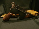 MAUSER C96 BROOMHANDLE by TAKU NAVAL DOCKYARD 7.63mm RARE 140mm Barrel
FLAT-SIDE RECEIVER
LARGE-RING HAMMER with MATCHING NUMBERED SHOULDER STOCK - 3 of 12