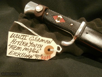 WWII WW2 NAZI GERMAN YOUTH KNIFE WWII HJ NAZI KNIFE HITLER YOUTH KNIFE
CARL EICKORN SOLINGEN