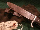 WWII WW2 NAZI GERMAN YOUTH KNIFE WWII HJ NAZI HITLER YOUTH KNIFE HITLER HJ YOUTH KNIFE CARL EICKHORN 