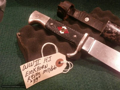 WWII WW2 NAZI GERMAN YOUTH KNIFE WWII HJ NAZI HITLER YOUTH KNIFE HITLER HJ YOUTH KNIFE CARL EICKHORN 