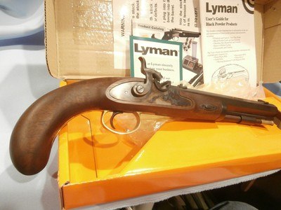 LYMAN PERCUSSION PLAINS PISTOL
.54 CAL PERCUSSION PISTOL
THE LYMAN PLAINS PISTOL
LYMAN .54 CAL PERCUSSION PISTOL
MUZZLELOADING PISTOL
NIB!