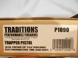 TRADITIONS TRAPPER PISTOL
FLINTLOCK .50 CALIBER
P1090
FLINTLOCK .50 CAL PISTOL
TRADITIONS .50 CAL FLINTLOCK PISTOL
TRADITIONS MODEL P1090 - 11 of 11