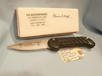 OX FORGE BLACK KNIFE BLK-95 US MILITARY NAVY SEAL BLACK KNIFE BLK-95 OX ENTERPRISES AUTOMATIC BLK-95 SPECIAL FORCES BLACK KNIFE BLK-95 AUTOMATIC #012