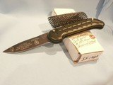 OX FORGE BLACK KNIFE BLK-95 US MILITARY NAVY SEAL BLACK KNIFE BLK-95 OX ENTERPRISES AUTOMATIC
SPECIAL FORCES 60TH ANNIVERSARY GREEN GRIP RARE! - 12 of 13