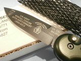 OX FORGE BLACK KNIFE BLK-95 US MILITARY NAVY SEAL BLACK KNIFE BLK-95 OX ENTERPRISES AUTOMATIC
SPECIAL FORCES 60TH ANNIVERSARY GREEN GRIP RARE! - 3 of 13