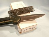 OX FORGE BLACK KNIFE BLK-95 US MILITARY NAVY SEAL BLACK KNIFE BLK-95 OX ENTERPRISES AUTOMATIC SPECIAL FORCES 60TH ANNIVERSARY GREEN GRIP RARE! - 5 of 6