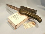 OX FORGE BLACK KNIFE BLK-95 US MILITARY NAVY SEAL BLACK KNIFE BLK-95 OX ENTERPRISES AUTOMATIC SPECIAL FORCES 60TH ANNIVERSARY GREEN GRIP RARE! - 1 of 8