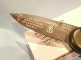 OX FORGE BLACK KNIFE BLK-95 US MILITARY NAVY SEAL BLACK KNIFE BLK-95 OX ENTERPRISES AUTOMATIC SPECIAL FORCES 60TH ANNIVERSARY GREEN GRIP RARE! - 4 of 8