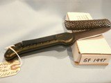 OX FORGE BLACK KNIFE BLK-95 US MILITARY NAVY SEAL BLACK KNIFE BLK-95 OX ENTERPRISES AUTOMATIC SPECIAL FORCES 60TH ANNIVERSARY GREEN GRIP RARE! - 6 of 8