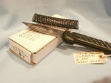 OX FORGE BLACK KNIFE BLK-95 US MILITARY NAVY SEAL BLACK KNIFE BLK-95 OX ENTERPRISES AUTOMATIC SPECIAL FORCES 60TH ANNIVERSARY GREEN GRIP RARE! - 1 of 8