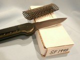 OX FORGE BLACK KNIFE BLK-95 US MILITARY NAVY SEAL BLACK KNIFE BLK-95 OX ENTERPRISES AUTOMATIC SPECIAL FORCES 60TH ANNIVERSARY GREEN GRIP RARE! - 8 of 8