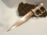 WWII BELGIAN ROBBINS OF DUDLEY FIGHTING KNIFE DAGGER WWII BELGIAN ROBBINS OF DUDLEY DOUBLE FINGER-LOOP KNUCKLE GUARD FIGHTING KNIFE DAGGER - 7 of 9