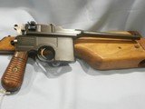 MAUSER C96 BROOMHANDLE MODEL 1930 FINNISH-MARKED 9mm
180mm BBL
EXCELLENT CONDITION W/STOCK!!
C96 BROOMHANDLE MAUSER 9MM
180MM BBL - 4 of 14
