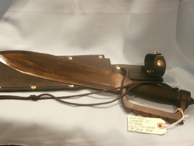 EDMF FIGHTING KNIFE EIGHT DOLLAR MOUNTAIN FOUNDRY EDMF XL BOLO BLADE VINTAGE FIGHTING KNIFE EDMF VERY RARE! EXTRA LONG EDMF BOLO BLADE KNIFE