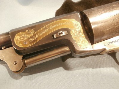 COLT 1847 WALKER 2ND GEN COLT HERITAGE COMMEMORATIVE.44CAL PERCUSSION 1847 COLT WALKER REVOLVERGOLD INLAID HERITAGE COMMEMORATIVE