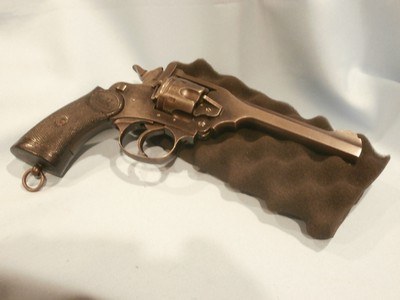 WEBLEY MARK IV .38S&W WEBLEY & SCOTT CROSS-BOLT SAFETY SINGAPORE POLICE CONTRACT MK IV ALL-MATCHING 5
