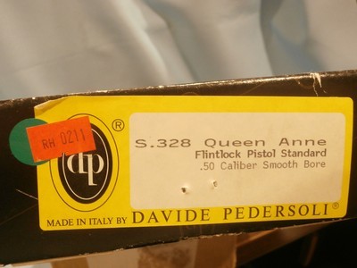 PEDERSOLI QUEEN ANNE FLINTLOCK PISTOL.50 BLACKPOWDER PISTOLUNFIRED! - Image 12 of 14
