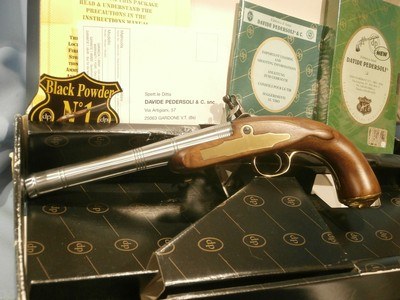 PEDERSOLI QUEEN ANNE FLINTLOCK PISTOL.50 BLACKPOWDER PISTOLUNFIRED! - Image 5 of 14
