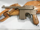 C96 BROOMHANDLESHANSEI TYPE 17 .45acpw/WOOD SHOULDER STOCK AND LEATHER HOLSTER HARNESSSHANXI TYPE 17 .45ACP BROOMHANDLE w/WOOD STOCK & HARNESS - Image 1 of 9