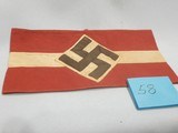 WWII WW2 NAZI HITLER YOUTH ARMBAND WWII NAZI HJ ARMBAND NAZI HITLER YOUTH ARMBAND WWII GERMAN ARMBAND WWII 100% ORIGINAL!! #58 - Image 1 of 4