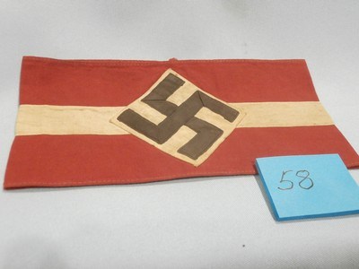WWII WW2 NAZI HITLER YOUTH ARMBAND WWII NAZI HJ ARMBAND NAZI HITLER YOUTH ARMBAND WWII GERMAN ARMBAND WWII 100% ORIGINAL!! #58 - Image 1 of 4
