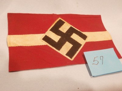 WWII WW2 NAZI HITLER YOUTH ARMBAND WWII NAZI HJ ARMBAND NAZI HITLER YOUTH ARMBAND WWII GERMAN ARMBAND WWII 100% ORIGINAL!! #57 - Image 1 of 4