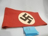 WWII WW2 NAZI PARTY ARMBAND WWII NAZI PARTY ARMBAND NAZI ARMBAND WWII GERMAN ARMBAND WWII GERMAN NSDAP NAZI ARMBAND WWII 100% ORIGINAL!! #63 - Image 1 of 10