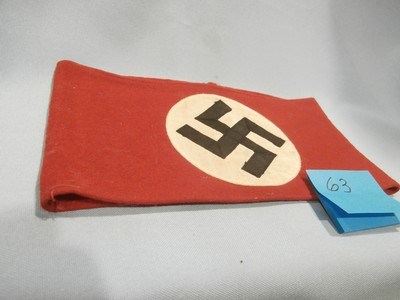 WWII WW2 NAZI PARTY ARMBAND WWII NAZI PARTY ARMBAND NAZI ARMBAND WWII GERMAN ARMBAND WWII GERMAN NSDAP NAZI ARMBAND WWII 100% ORIGINAL!! #63 - Image 2 of 10