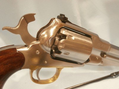 UBERTI 1858 NEW ARMY .44 CAL STAINLESS STEEL TARGET REVOLVER PERCUSSION REVOLVER .44 CALUBERTI NEW ARMY 1858 BLACK POWDER TARGET REVOLVERNEW!! - Image 8 of 13