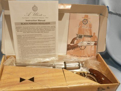 UBERTI 1858 NEW ARMY .44 CAL STAINLESS STEEL TARGET REVOLVER PERCUSSION REVOLVER .44 CALUBERTI NEW ARMY 1858 BLACK POWDER TARGET REVOLVERNEW!! - Image 1 of 13