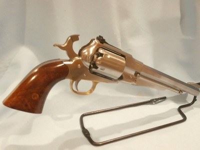 UBERTI 1858 NEW ARMY .44 CAL STAINLESS STEEL TARGET REVOLVER PERCUSSION REVOLVER .44 CALUBERTI NEW ARMY 1858 BLACK POWDER TARGET REVOLVERNEW!! - Image 6 of 13