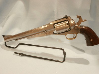 UBERTI 1858 NEW ARMY .44 CAL STAINLESS STEEL TARGET REVOLVER PERCUSSION REVOLVER .44 CALUBERTI NEW ARMY 1858 BLACK POWDER TARGET REVOLVERNEW!! - Image 2 of 13