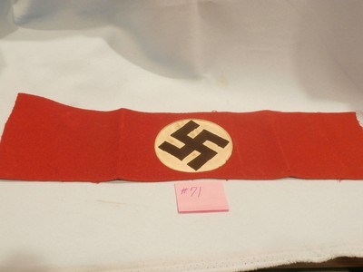 WWII WW2 NAZI ARMBAND WWII NAZI NSDAP ARMBAND NAZI ARMBAND WWII GERMAN ARMBAND WWII GERMAN NAZI ARMBAND WWII 100% ORIGINAL!! #71 - Image 1 of 6