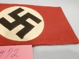 WWII WW2 NAZI ARMBAND WWII NAZI NSDAP ARMBAND WOOL ARMBAND W/RZMWWII GERMAN ARMBAND WWII WOOL NAZI ARMBAND WWII 100% ORIGINAL!! #72 - Image 3 of 14
