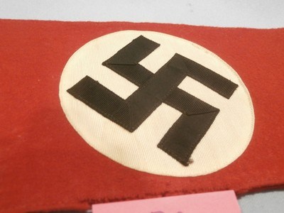WWII WW2 NAZI ARMBAND WWII NAZI NSDAP ARMBAND WOOL ARMBAND W/RZMWWII GERMAN ARMBAND WWII WOOL NAZI ARMBAND WWII 100% ORIGINAL!! #72 - Image 4 of 14