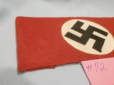 WWII WW2 NAZI ARMBAND WWII NAZI NSDAP ARMBAND WOOL ARMBAND W/RZMWWII GERMAN ARMBAND WWII WOOL NAZI ARMBAND WWII 100% ORIGINAL!! #72 - Image 2 of 14