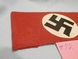 WWII WW2 NAZI ARMBAND WWII NAZI NSDAP ARMBAND WOOL ARMBAND W/RZMWWII GERMAN ARMBAND WWII WOOL NAZI ARMBAND WWII 100% ORIGINAL!! #72 - Image 2 of 14