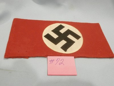 WWII WW2 NAZI ARMBAND WWII NAZI NSDAP ARMBAND WOOL ARMBAND W/RZMWWII GERMAN ARMBAND WWII WOOL NAZI ARMBAND WWII 100% ORIGINAL!! #72 - Image 1 of 14